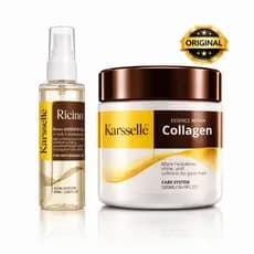 Kit Máscara Capilar Collagen 500g + Óleo Reparador 60ml Karssellé