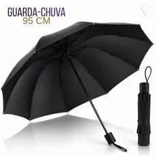 Sombrinha Guarda Chuva Resistente Impermeável Preto - Estampado 95cm