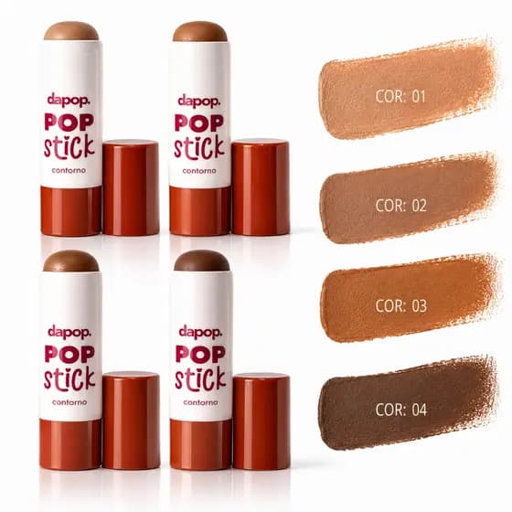 Contorno Stick Dapop Pop Stick Cremoso Alta Pigmentação