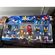 Kit 6 Bonecos Sonic E Seus Amigos Coleção Infantil Brinquedo Shadow