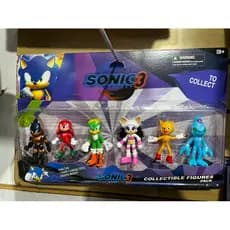 Kit Sonic Colection cartelado 6 Bonecos da Turma do Sonic 3 , bonecos com (12 cm).
