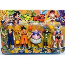 Cartela C/5 Bonecos Dragon Ball Z Goku Majin Boo Freeza Cell