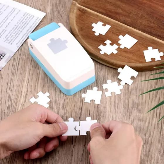 Puzzle Punch, Mini Fabrica de Quebra-Cabeças, Máquina Portátil para Criar Peças de Quebra-Cabeça. Crie seus próprios