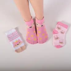 Kit 3 pares Meia Infantil Algodão Escolar Sortidas Menino e Menina
