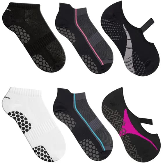 Kit 3 Pares Meia Antiderrapante Pilates Hidroginástica Unissex Yoga