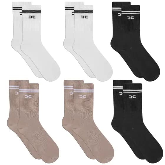 Kit 6 pares Meia Academia Esporte Unissex Confortável Maratona