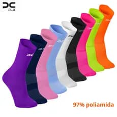 Kit 3 Par Meia Esportiva Unissex Corrida Ciclismo Spinning Academia Confortável Respirável Promoção