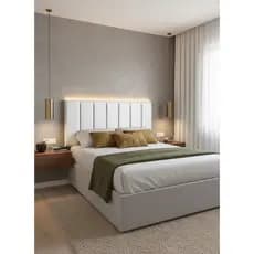 Painel Cabeceira Alice Veludo - Linho - Corino Solteiro 90cm - Casal 140cm - Queen 160cm -King 195cm