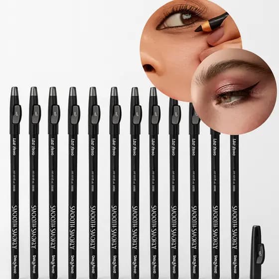 Lápis Olho Preto Febella Smooth Feeling Pigmentação Intensa Longa Duração Com Apontador