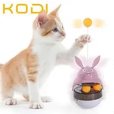 Comedouro Brinquedo Interativo Para Pets Porta Petisco Ração Dispenser Reduz Estresse -Z5