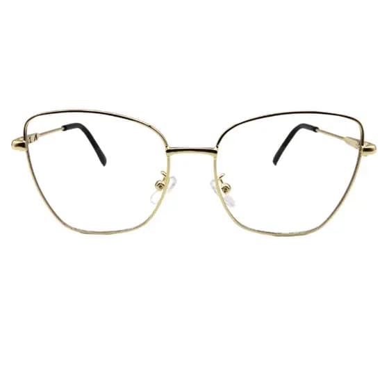 Armação de Óculos de Grau Taylo Gatinho Grande Metal Premium Clássico Retrô Blogueira uv400 Feminino