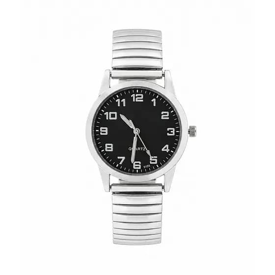 Relógio Feminino Dália Black SIlver 35mm Prata Masculino Elegante Tendencia Unissex