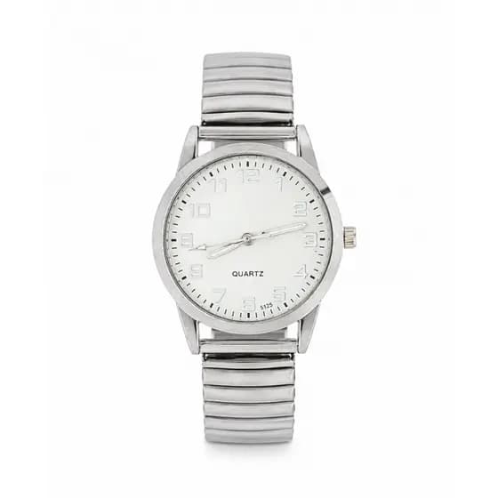 Relógio Feminino Dália White Silver 35mm Fundo Branco Masculino Tendencia Elegante