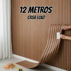 Papel de Parede Adesivo Ripado Premiun 1/2/3/6/12 Metros 50cm Quarto Sala Casa Luxo