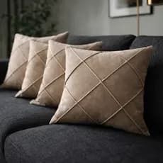 Kit Capas De Almofadas  Premiun Texturizada  Suede 40x40 com Zíper Sofá Quarto Sala Decoração