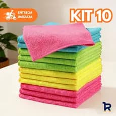 Kit Panos de Limpeza Microfibra Panos Magico de Chão Microfibra Flanela de Limpeza Microfibra