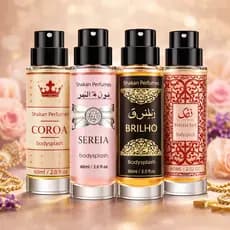 Kit 4 Bodysplash Arabe Feminino de Qualidade Essencia Concentrada Grife Alta Fixaçao Spray (60ML)