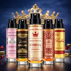 Kit 5 Bodysplash Arabe Feminino Essencia Concentrada de Grife Alta Fixaçao Spray 60ml