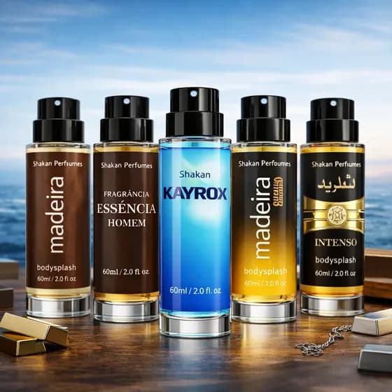 Kit 5 Bodysplash Masculinos Famosos Perfumes Arabes Spray 60ml