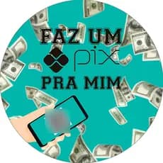 Painel Redondo Festa Tema Pix Dinheiro Decoração 50x50