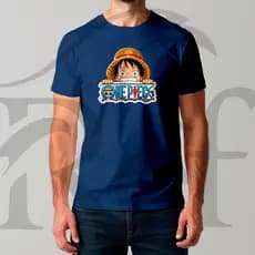 Camiseta Camisa Masculina Streetwear Luffy Apoiando One Piece Malha Penteada Algodão Premium