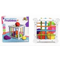 Cubo Didático Frutinhas Educativo Sensorial Infantil com Frutas Coloridas – Coordenação Motora e Aprendizado