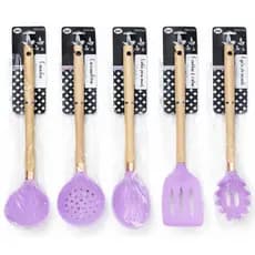 🍳 Kit de Utensílios de Silicone – 5 Peças Essenciais para sua Cozinha 31,5cm