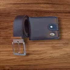 KIT CARTEIRA MASCULINA E CINTO SOCIAL