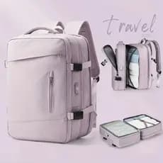 Mochila Executiva para Laptop Bolsa de Viagem Unissex Expansível