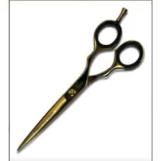 Tesoura Jaguar Fio Laser 6. Profissional Barbeiro Corte Reto Precisão - Dourada ou Black Gold