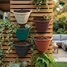 Kit 10 Vaso Parede Arandela Jardim Vertical 3,3 L Horta