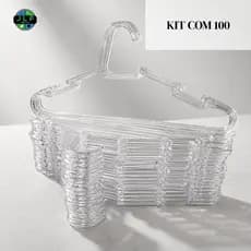 KIT 100 CABIDES ADULTO ACRILICO TRANSPARENTE RESISTENTE MULTIFUNCIONAL REFORÇADO