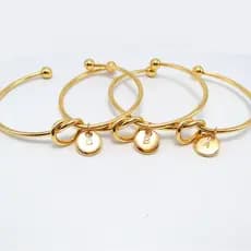 Bracelete simples e estilo Mulher Moda Barata 26 Cartas Pulseira Ouro/Prata/A-Z
