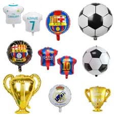 Balão de filme de alumínio, tema da copa do mundo de futebol, festa, formato de troféu de futebol