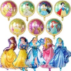 princesa filme de alumínio balão neve branca cinderela Ariel Belle sapo bela adormecida princesa festa de anivers