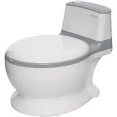 VASO SANITARIO INFANTIL C/ SOM BUBA BRANCO COM CINZA