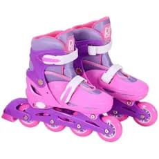 PATINS INLINE ROSA COM ACESSÓRIOS - DM TOYS