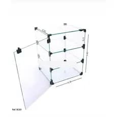 Baleiro ou vitrine com porta Expositor Em Vidro  Promoção 0,30 X 0,30 X 0,40