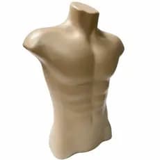 Busto masculino bombado de plastico