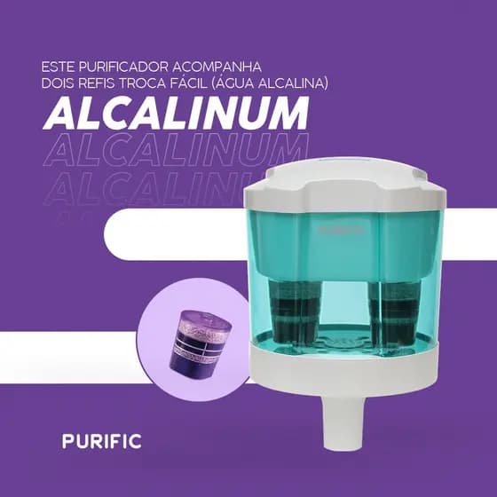 Purificador de Água para Bebedouro Purific 10 com Refil Alcalinum