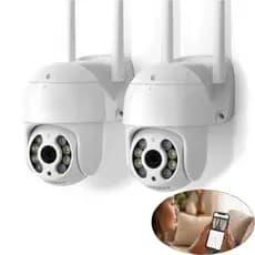 Kit 2 Câmera Wi-fi 360°,full Hd 1080p,visão Noturna Colorida