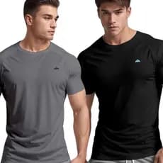 Kit 2 Camiseta Dry Fit Academia Masculina Proteção Uv30 Secarem Rápida