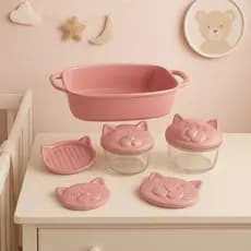 Kit Organizador com Porta Algodao Porta Cotonete Porta Saboneteira Bebê