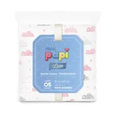 Kit 5 Fraldas Com Bainha Estampada Tecido Duplo Papi Luxo