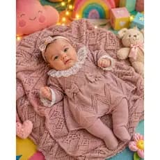 Kit Saída Maternidade Bebê Menina Enxoval Tricot Princesa