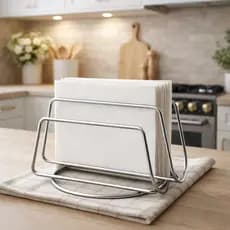 Porta Guardanapo de Mesa em Inox Aramado