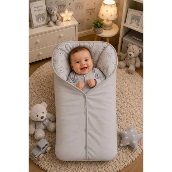Porta Bebê Saco De Dormir 100% Algodão Menina Menino