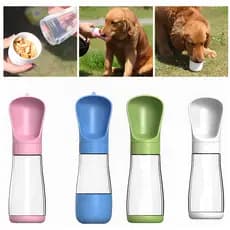 Garrafa De Água 2 Em 1 Portátil Para Gatos Cães E Dispensador Multifuncional