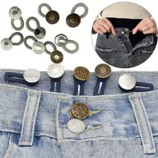 Extensor De Cintura Para Calça Jeans Botão Silicone Mola Ajustável Gestante Grávida Maternidade
