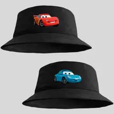 Boné Chapéu Bucket Hat Mcqueen & Sally Moda Praia - Valor 1 peça Lançamento